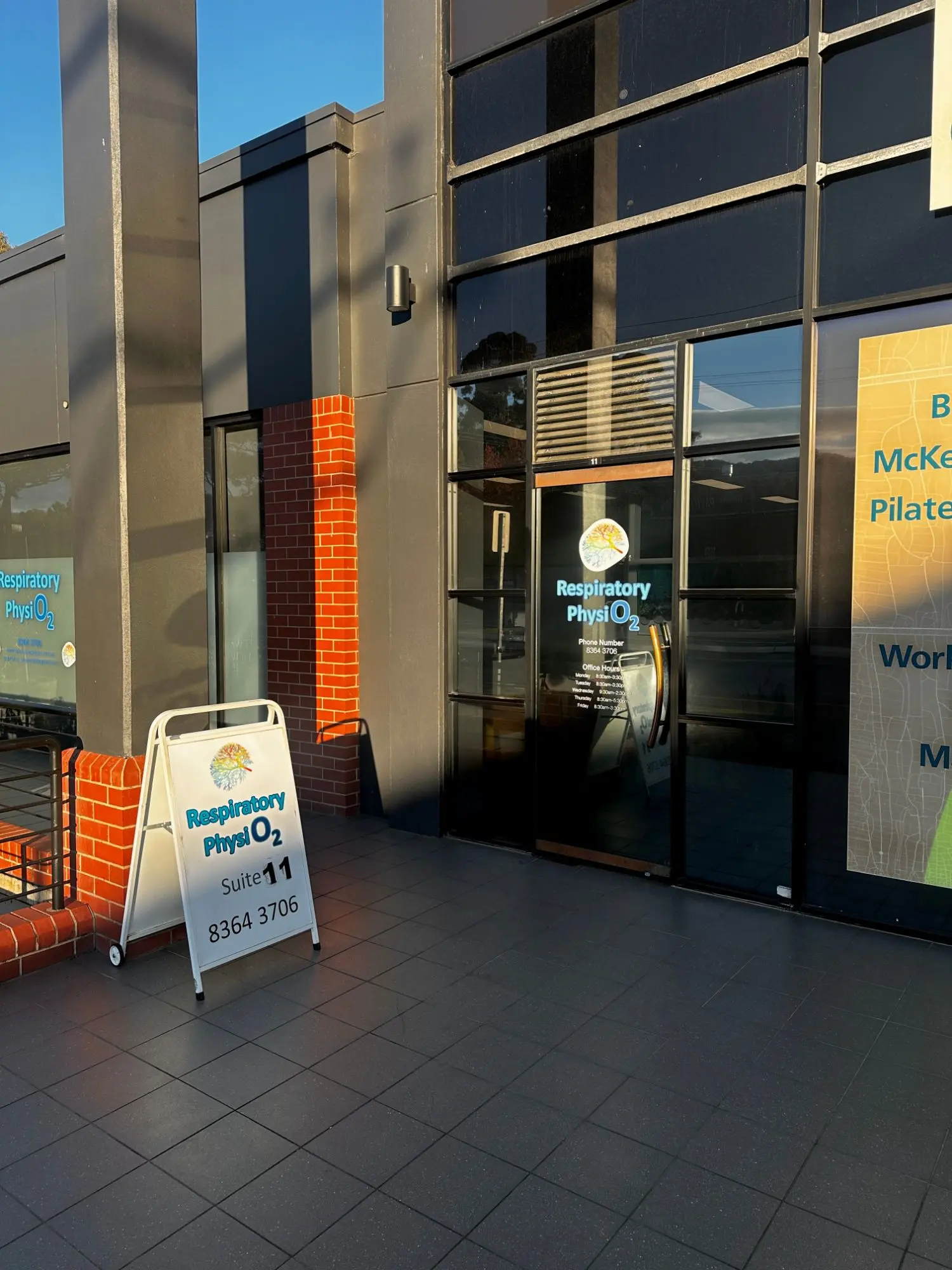 Entrance to Respiratory PhysiO2 at Suite 11