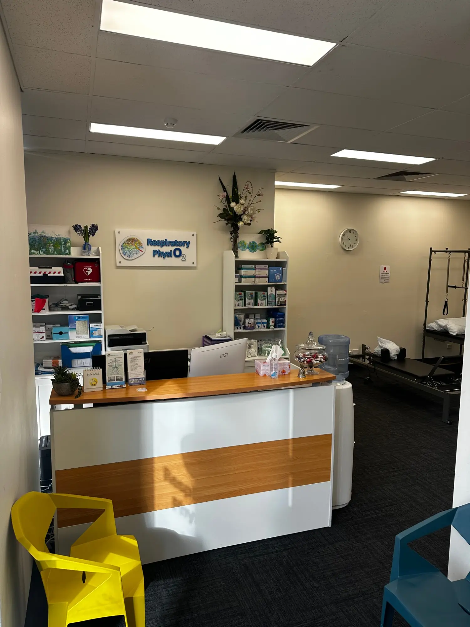 Reception at Respiratory PhysiO2 Hazelwood Park